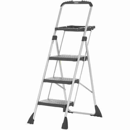 COSCO 11880PBLW1 Max Steel 3-Step Folding Step Ladder with Work Platform 31211880PBLW